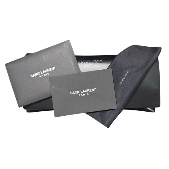 New Auth. Saint Laurent White Frame Cat Eye Sunglasses 51 mm - Picture 8 of 11